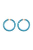 GLITTER PU LEATHER HOOP EARRINGS