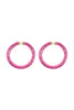 GLITTER PU LEATHER HOOP EARRINGS