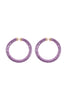 GLITTER PU LEATHER HOOP EARRINGS