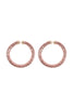 GLITTER PU LEATHER HOOP EARRINGS
