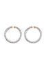GLITTER PU LEATHER HOOP EARRINGS