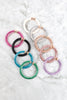 GLITTER PU LEATHER HOOP EARRINGS