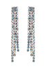 RHINESTONE 3 LINE FRINGE DROP EARRINGS