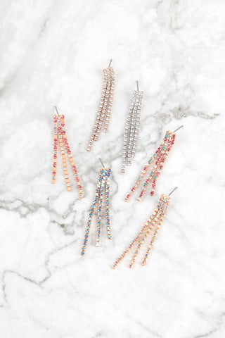 MYE1048 - RHINESTONE BAR DROP EARRINGS