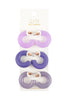 RESIN MIXED MATERIALS TUBULAR HOOP EARRING SET(3PRS)