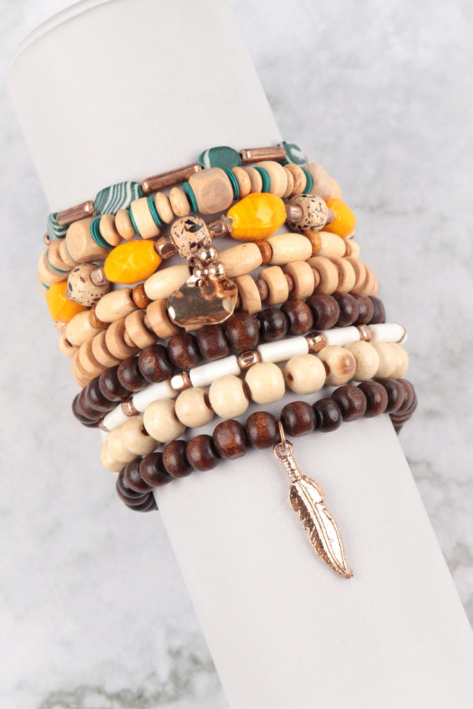 Wood Leather Bracelets | Leather Bracelets Wholesale | Set Wood Jewelry  Bracelet - 1 Set - Aliexpress