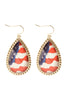 TEARDROP EPOXY METAL PATRIOT EARRINGS