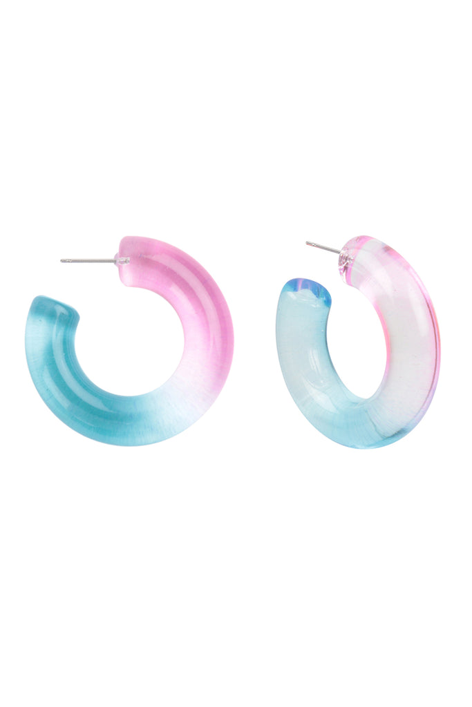 ACRYLIC TIEDYE HOOP EARRINGS