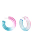 ACRYLIC TIEDYE HOOP EARRINGS