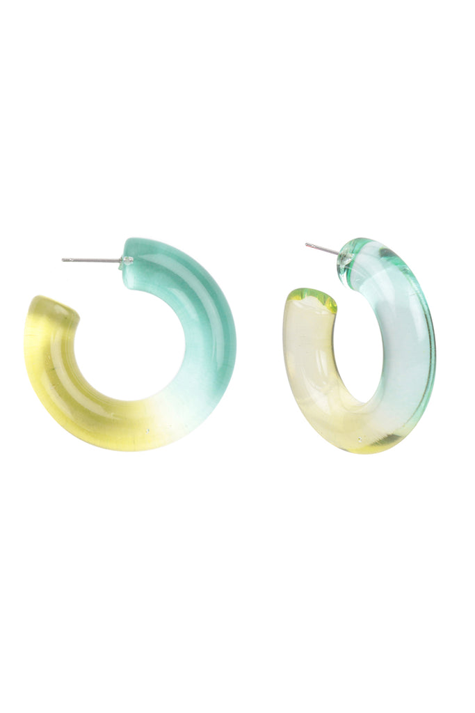 ACRYLIC TIEDYE HOOP EARRINGS