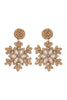 CHRISTMAS SNOWFLAKE SEED BEAD DROP EARRINGS