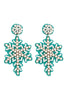 CHRISTMAS SNOWFLAKE SEED BEAD DROP EARRINGS