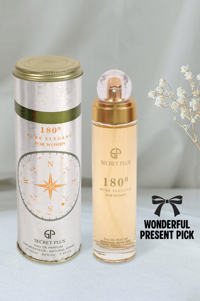 180 PURE ELEGANT SPRAY PERFUME EAU DE PARFUM FOR WOMEN - 100ML/3.4FL.OZ.