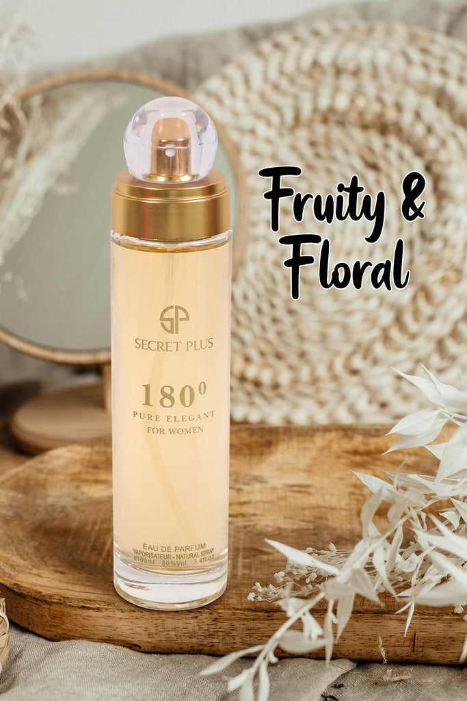 180 PURE ELEGANT SPRAY PERFUME EAU DE PARFUM FOR WOMEN - 100ML/3.4FL.OZ.
