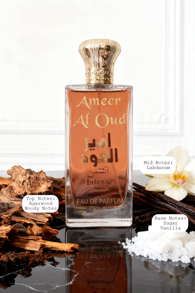 AMEER Al OUD INTENSE SPRAY COLOGNE EAU DE PARFUM FOR MEN - 100ML/3.4 FL.OZ