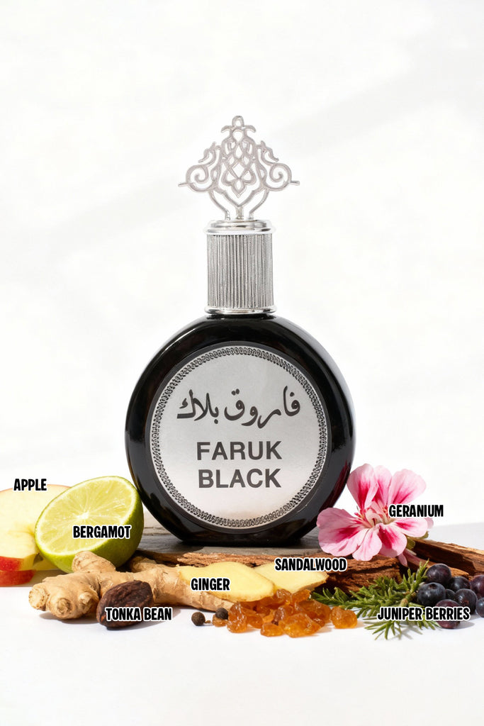 FARUK BLACK SPRAY PERFUME EAU DE PARFUM FOR MEN - 100ML/3.4FL.OZ. - Riah Fashion