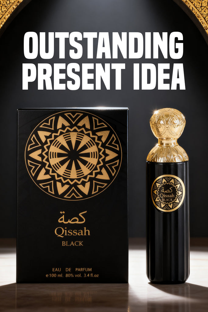 QISSAH BLACK SPRAY PERFUME EAU DE PARFUM FOR MEN - 100ML/3.4FL.OZ.