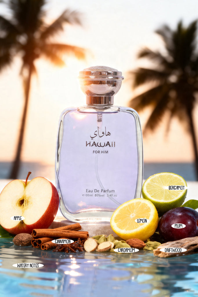 HAWAII FOR HIM SPRAY PERFUME EAU DE PARFUM FOR MEN - 100ML/3.4FL.OZ.