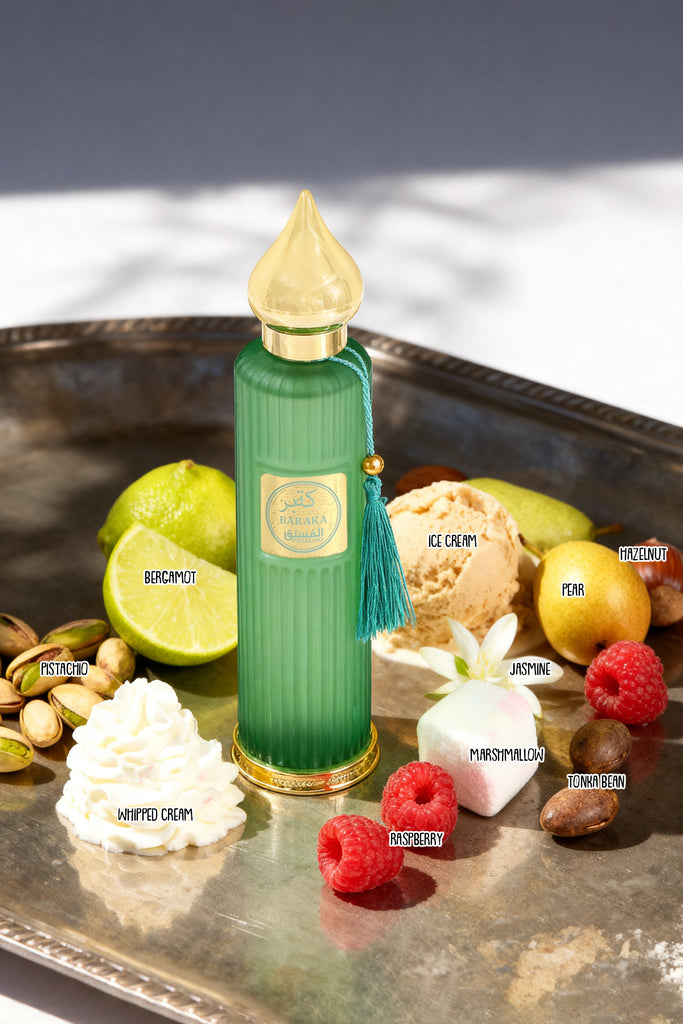 BARAKA PISTACHIO SPRAY PERFUME EAU DE PARFUM FOR MEN AND WOMEN - 100ML/3.4FL.OZ.