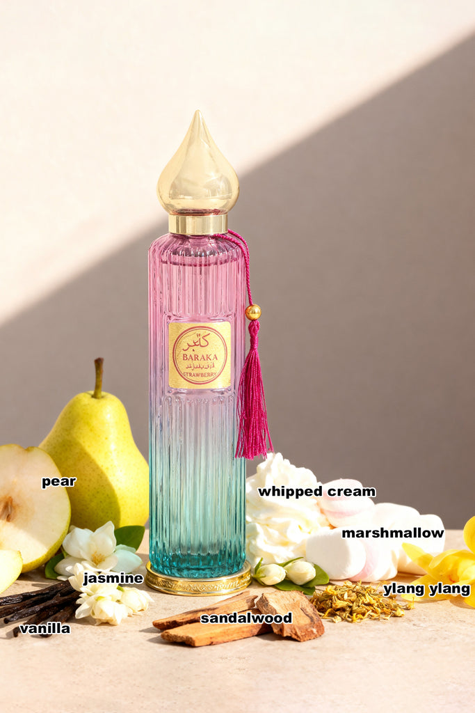 BARAKA STRAWBERRY SPRAY PERFUME EAU DE PARFUM FOR WOMEN - 100ML/3.4FL.OZ
