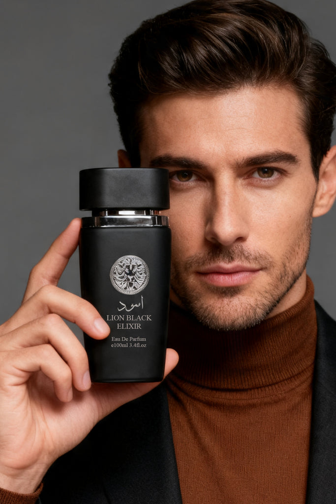 LION BLACK ELIXIR SPRAY PERFUME EAU DE PARFUM FOR MEN - 100ML/3.4FL.OZ.