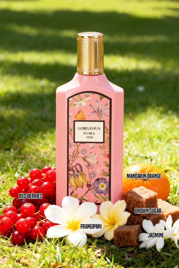 GORGEOUS FLORAL PINK SPRAY PERFUME EAU DE PARFUM FOR WOMEN - 100ML/3.4FL.OZ.
