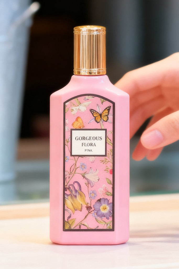 GORGEOUS FLORAL PINK SPRAY PERFUME EAU DE PARFUM FOR WOMEN - 100ML/3.4FL.OZ.