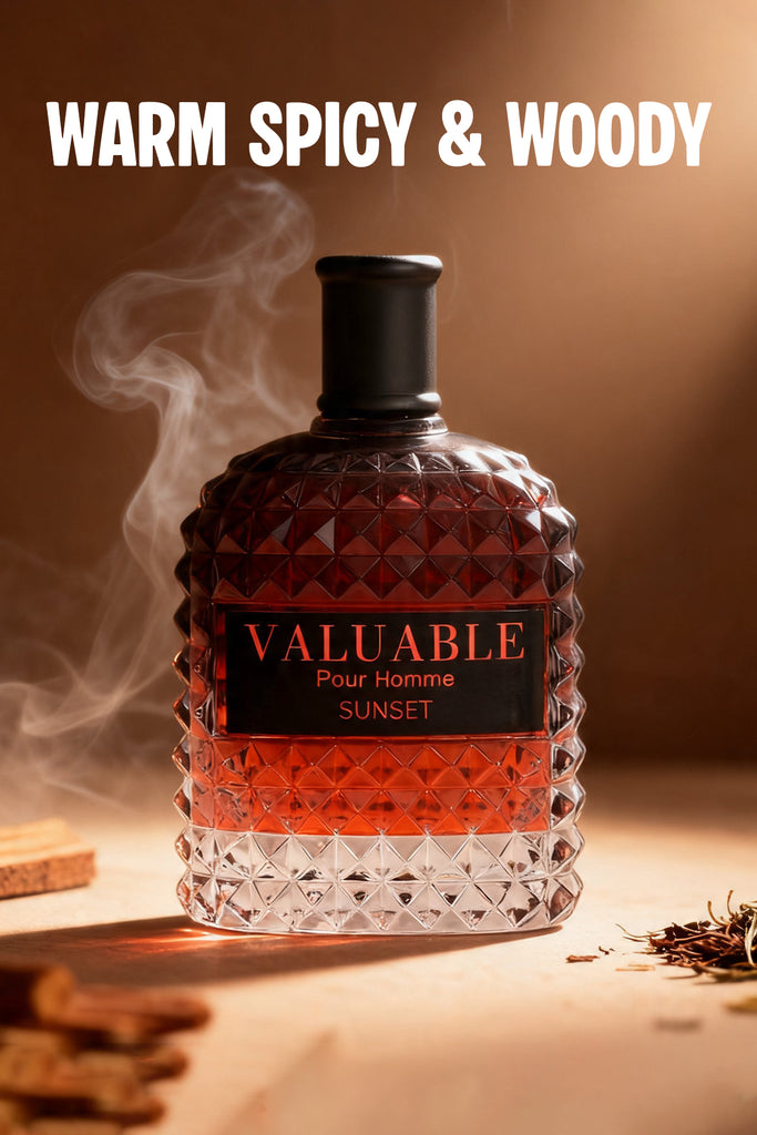 VALUABLE POUR HOMME PARIS SUNSET SPRAY PERFUME EAU DE PARFUM FOR MEN - 100ML/3.4FL.OZ.