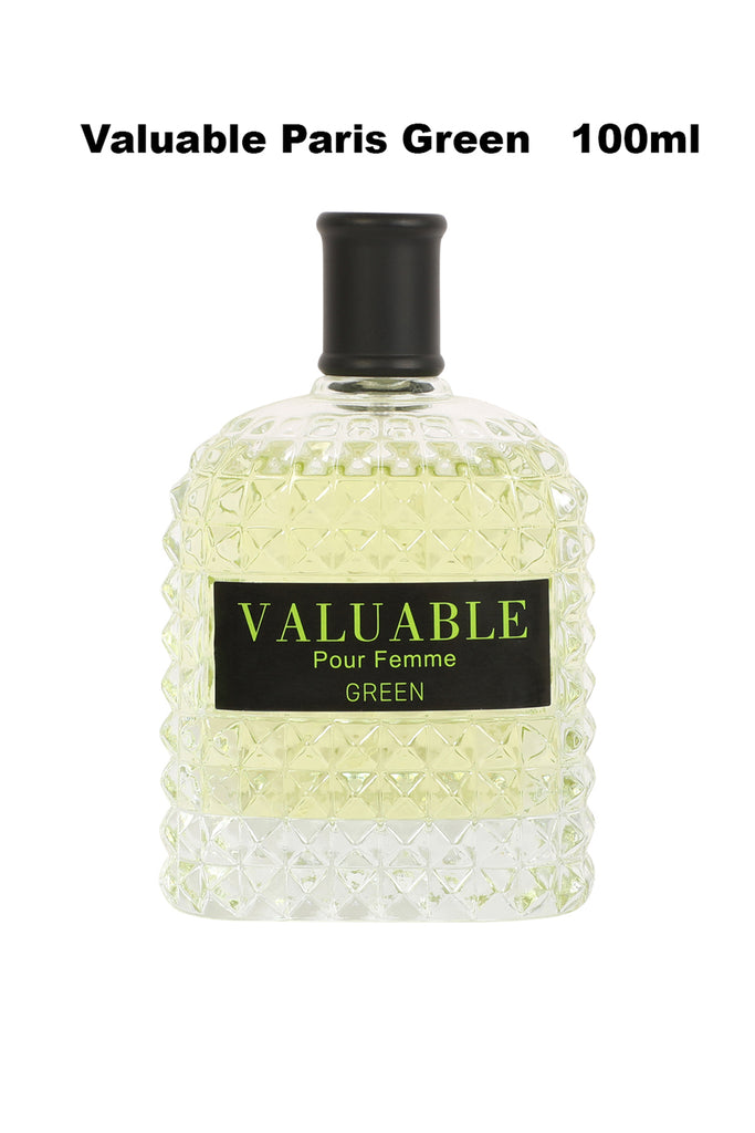 VALUABLE POUR FEMME PARIS GREEN SPRAY PERFUME EAU DE PARFUM FOR WOMEN - 100ML/3.4 FL.OZ.