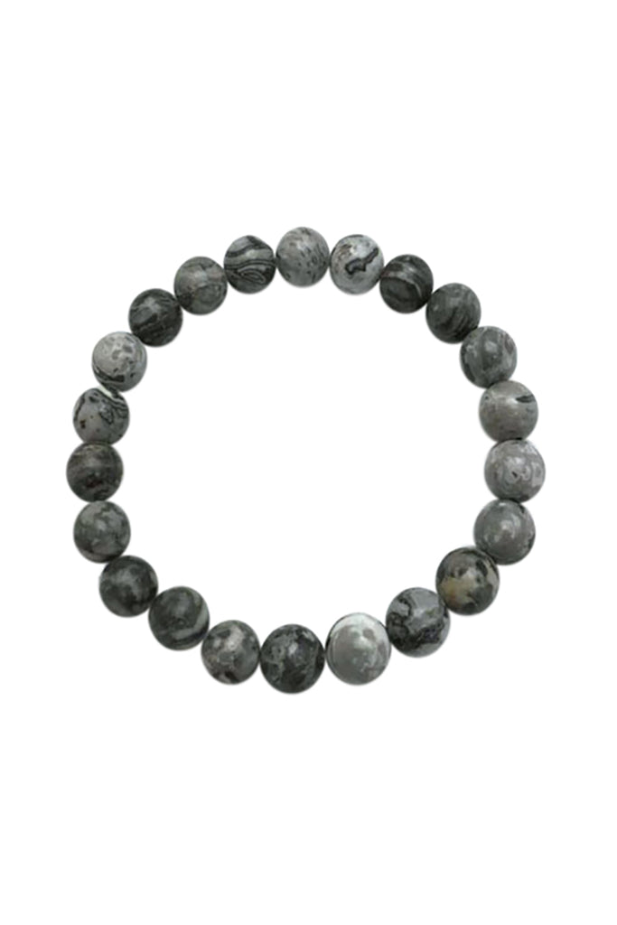 8mm NATURAL BEAD STRETCH BRACELET