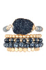 DRUZY CHARM MIXED BRACELET SET