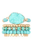 DRUZY CHARM MIXED BRACELET SET