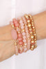MULTI LINE DRUZY STONE CHARM BRACELET