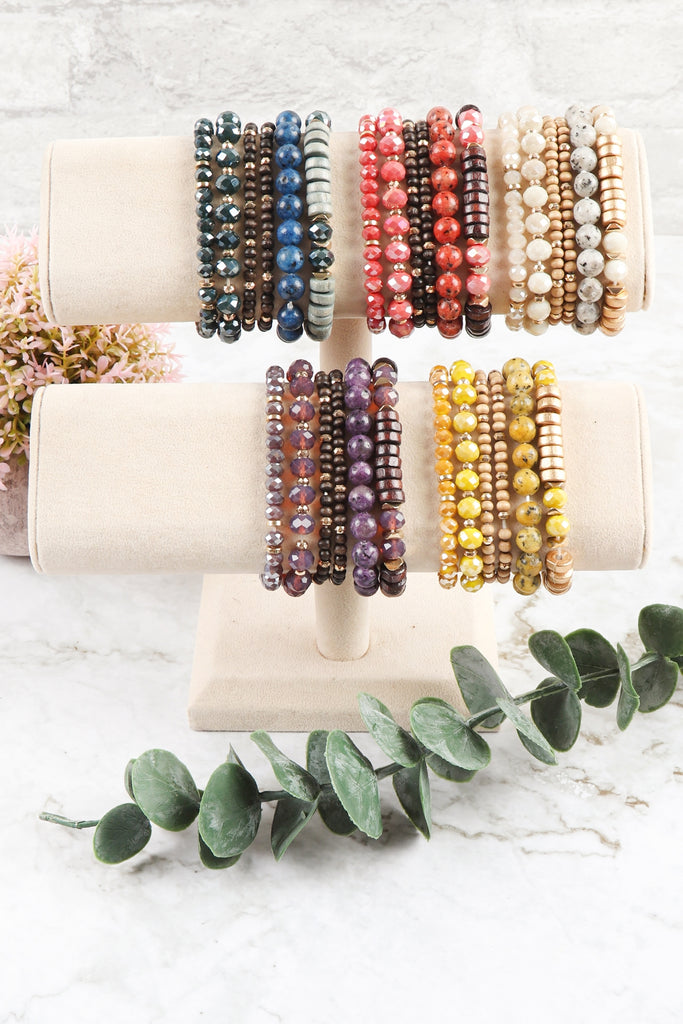 FAITH MIXED BEADS CHARM BRACELET – Riah Fashion