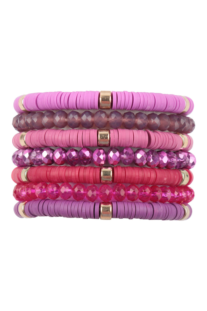 Multiline Fimo Bead Bracelet Set