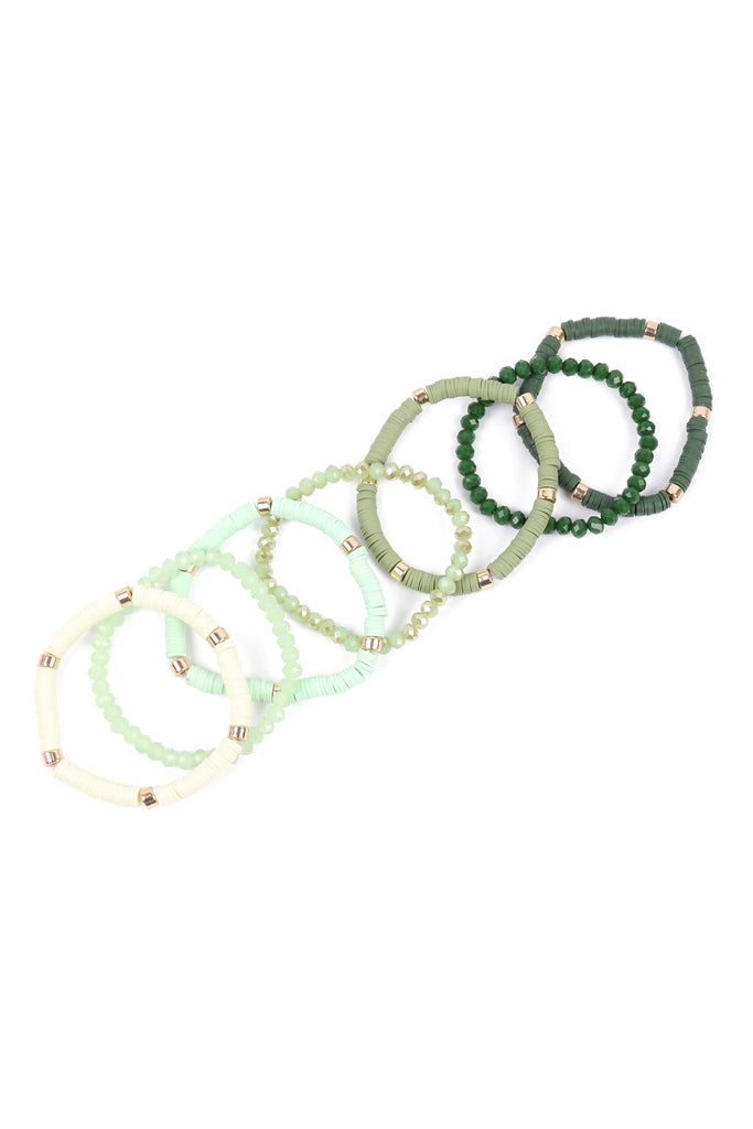 Multiline Fimo Bead Bracelet Set