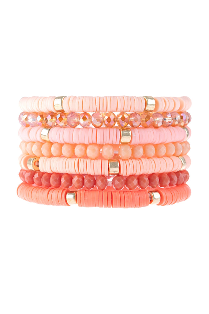 Multiline Fimo Bead Bracelet Set