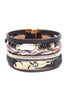 LEATHER WRAP W/ FEATHER EVIL EYE CHARM BRACELET - Riah Fashion