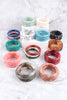 TUBULAR BEAD ACRYLIC 3 SET BANGLE BRACELET