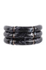 TUBULAR BEAD ACRYLIC 3 SET BANGLE BRACELET