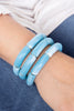 TUBULAR BEAD ACRYLIC 3 SET BANGLE BRACELET