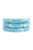 TUBULAR BEAD ACRYLIC 3 SET BANGLE BRACELET