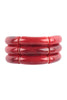 TUBULAR BEAD ACRYLIC 3 SET BANGLE BRACELET