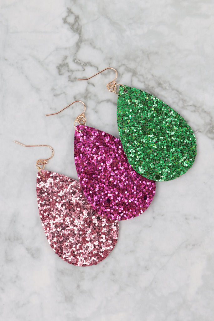 SEQUIN TEARDROP EARRINGS