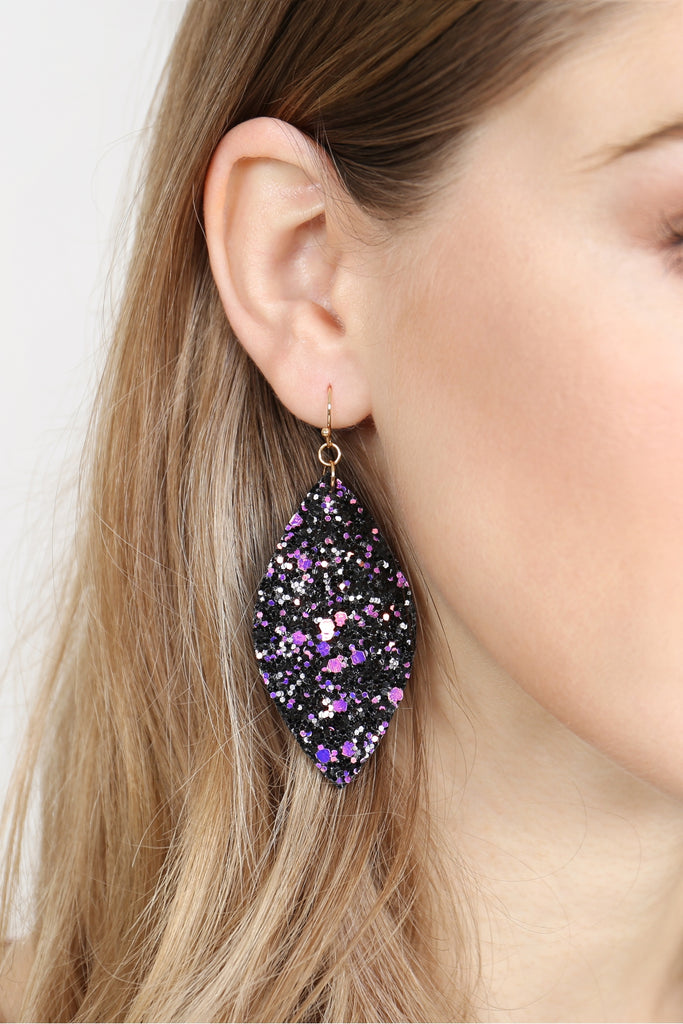 SEQUIN MARQUISE DROP EARRINGS