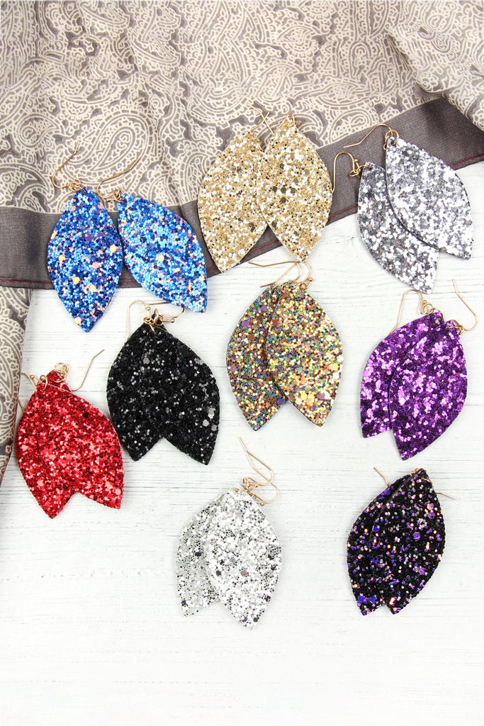 SEQUIN MARQUISE DROP EARRINGS