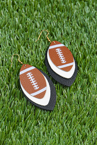 SIMPLE FOOTBALL MATTE EARRINGS