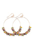 BEADED HOOP DANGLE EARRINGS
