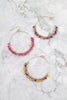 BEADED HOOP DANGLE EARRINGS