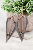 MARQUISE LEATHER EARRINGS